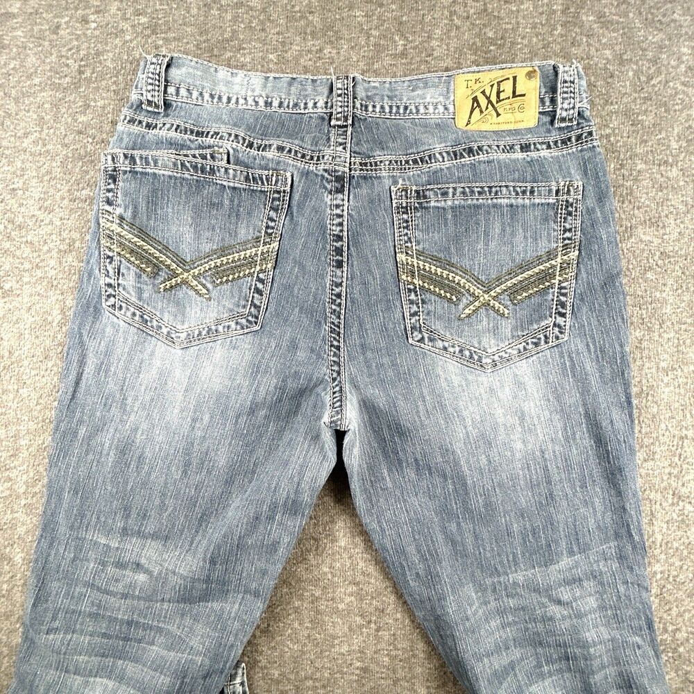 Axel Jeans TK Axel Mens 36x31 Actual Blue Athletic Fit Denim Straight Leg Faded - Picture 2 of 9